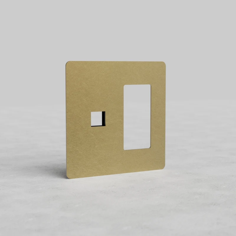 Kew 2G Outlet & Keystone Plate - Antique Brass
