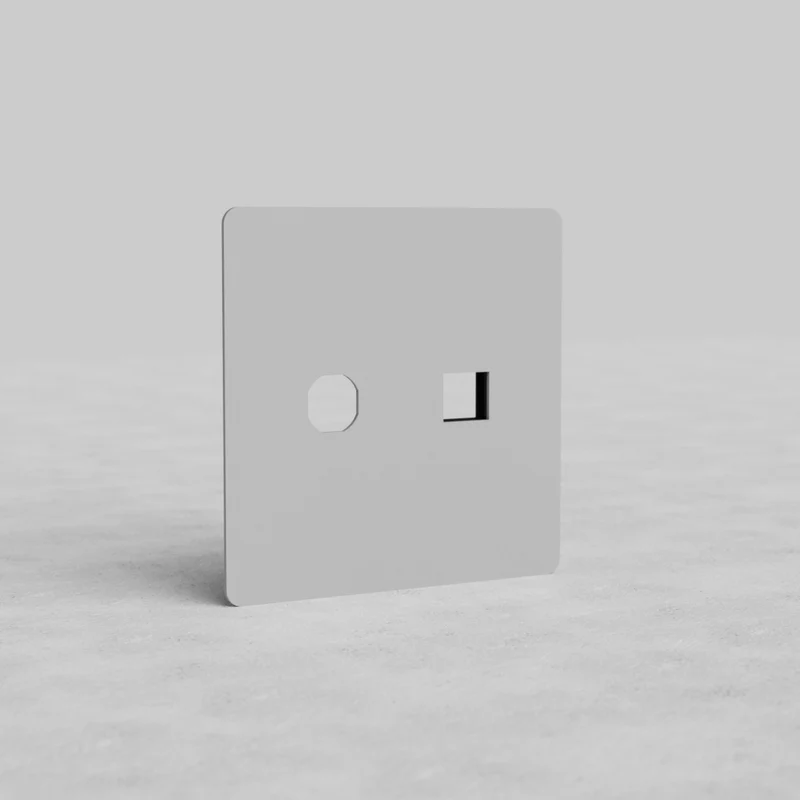 Kew 2G Switch & Keystone Plate - Paintable