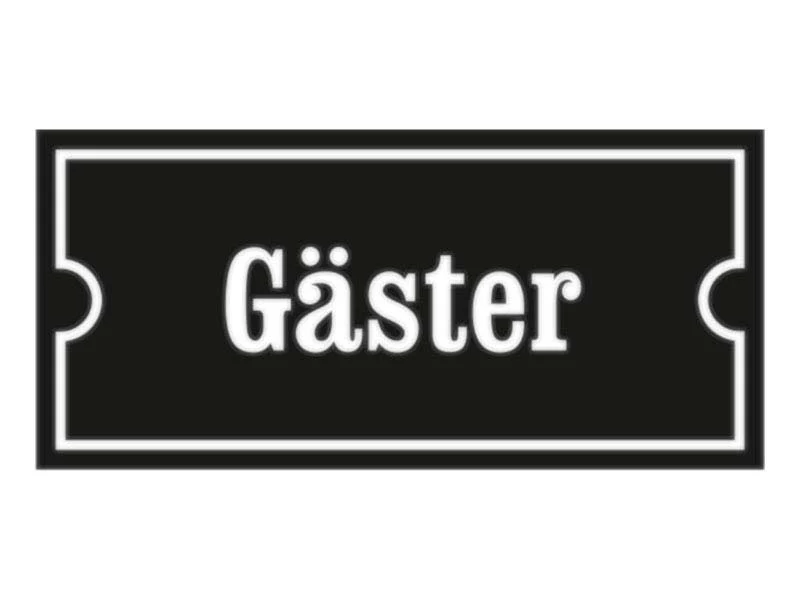 Emaljskylt Gäster