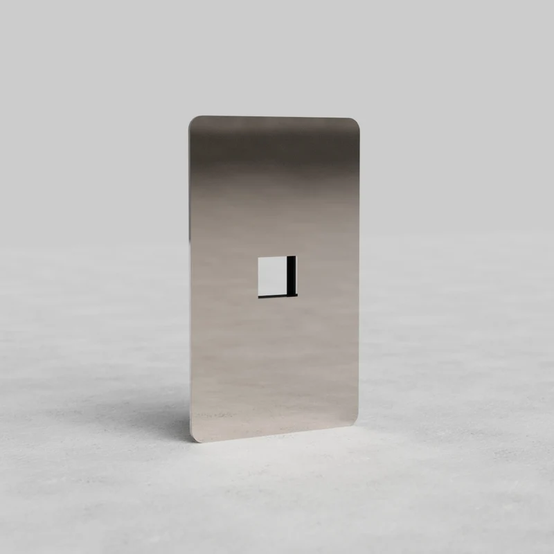 Kew 1G Keystone Plate - Polished Nickel