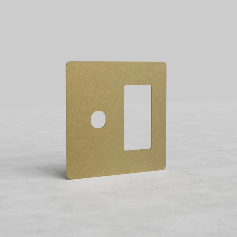 Kew 2G Switch & Outlet Plate - Antique Brass