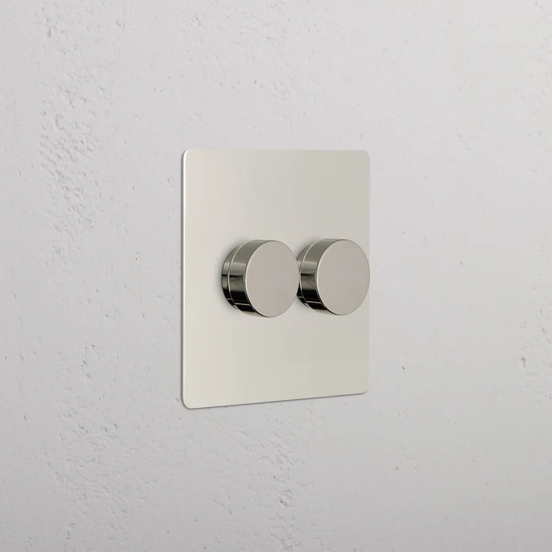 Kew 2G Dimmer Switch - Polished Nickel