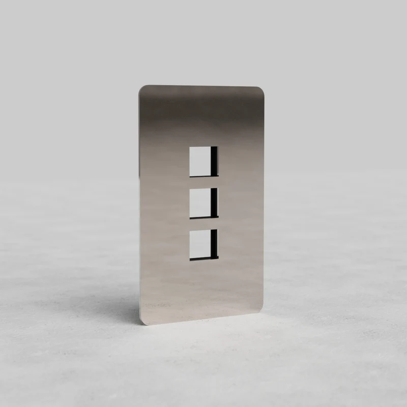 Kew 1G 3x Keystone Plate - Polished Nickel