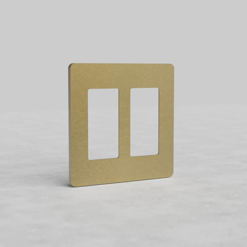 Grove 2G Outlet Plate - Antique Brass