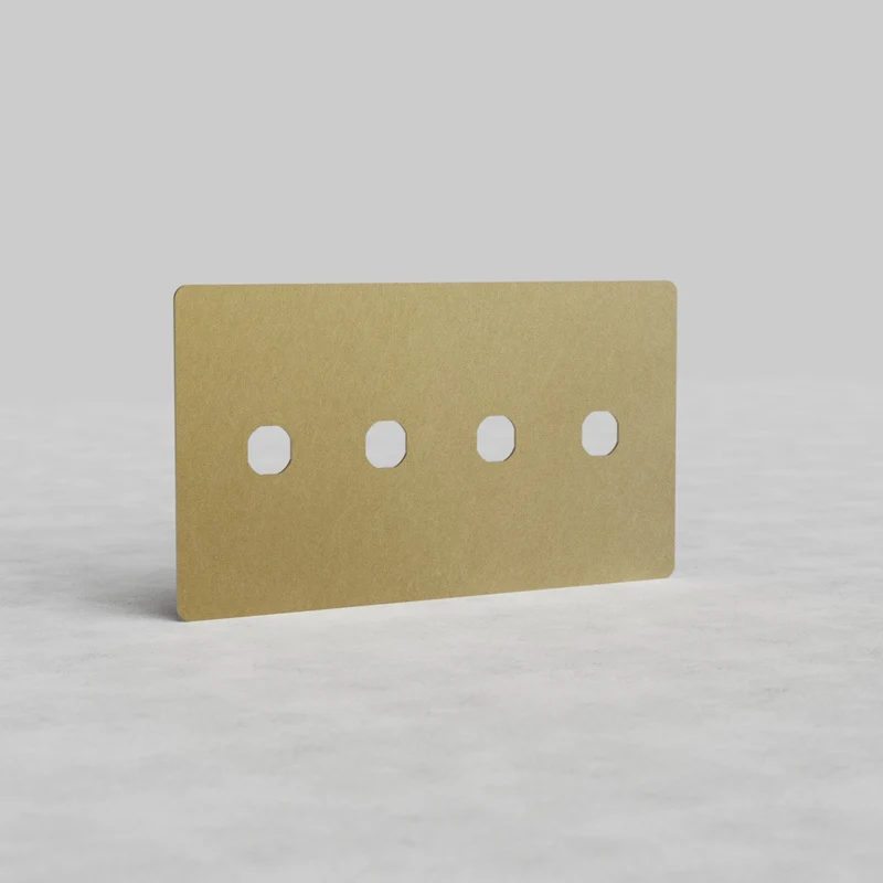 Kew 4G Switch Plate - Antique Brass