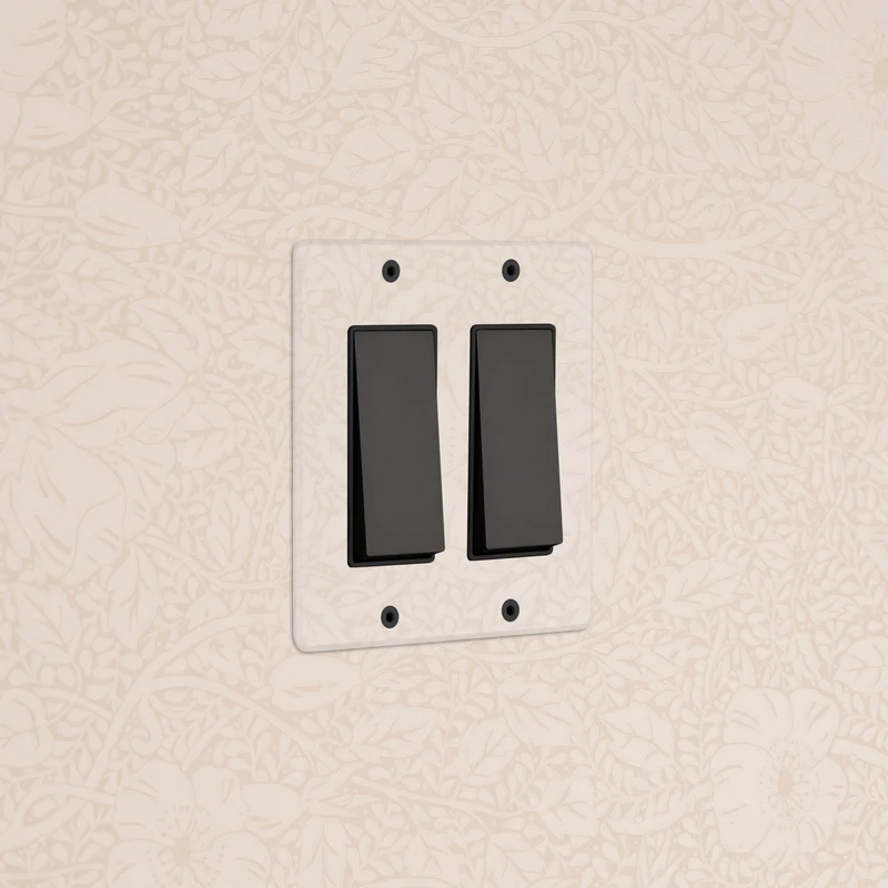 Kew 2G Rocker Switch - Clear Bronze Black