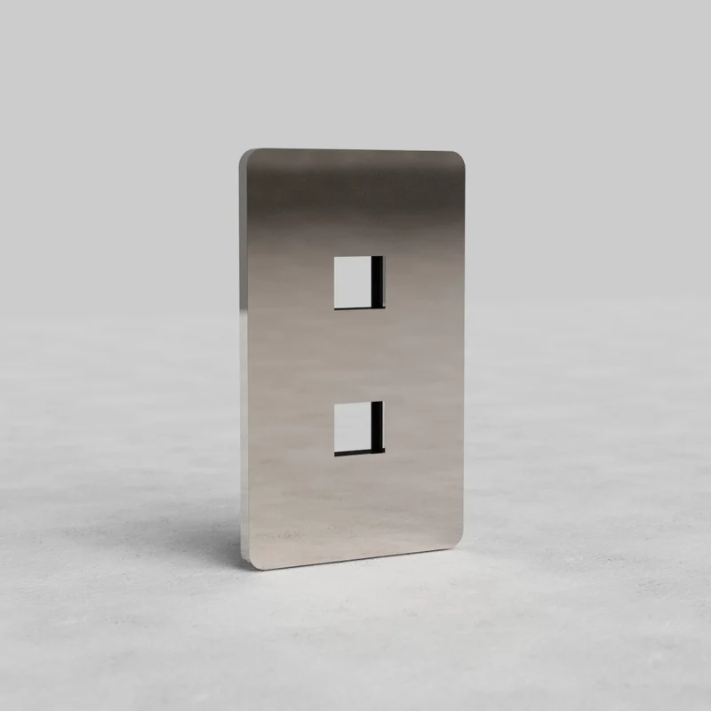 Grove 1G 2x Keystone Plate - Polished Nickel
