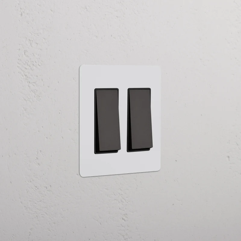 Kew 2G Rocker Switch - Paintable Bronze Black
