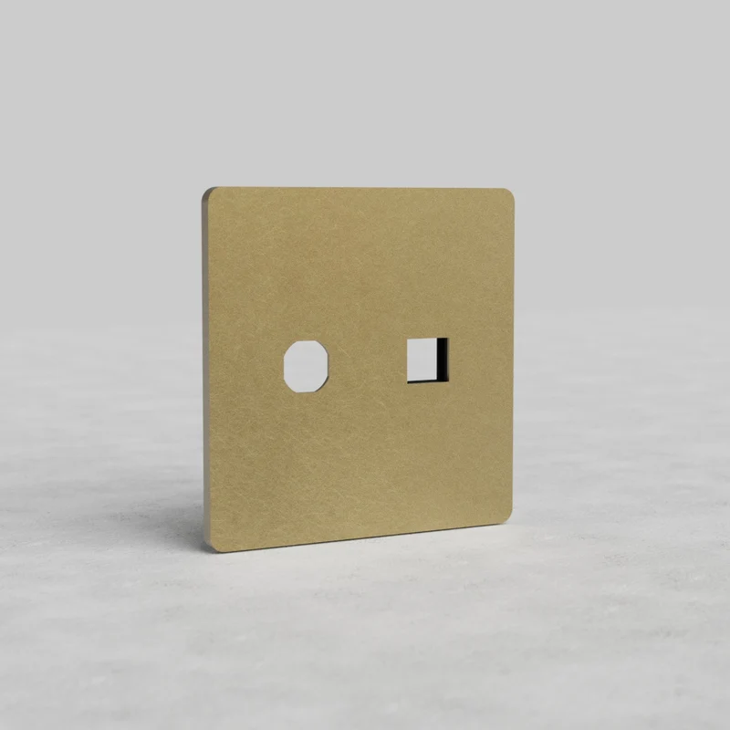 Grove 2G Switch & Keystone Plate - Antique Brass