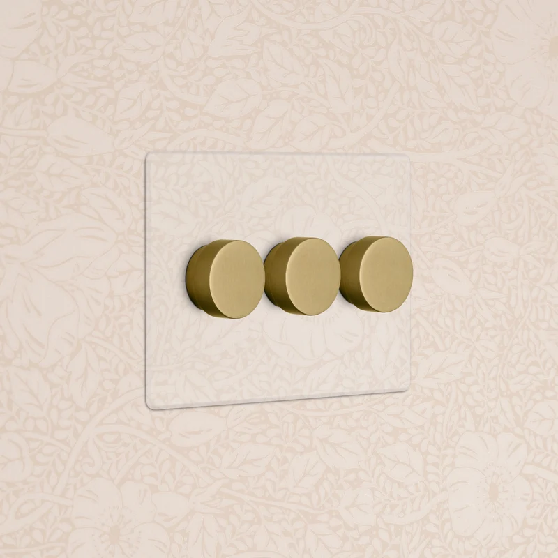 Kew 3G Dimmer Switch - Clear Antique Brass