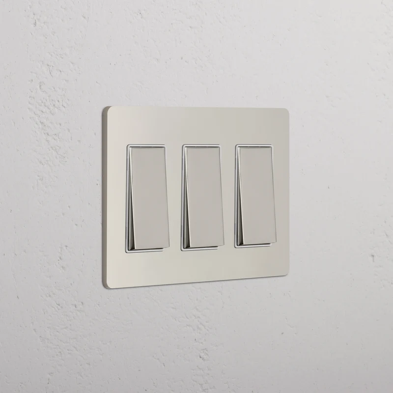 Grove 3G Rocker Switch - Polished Nickel White