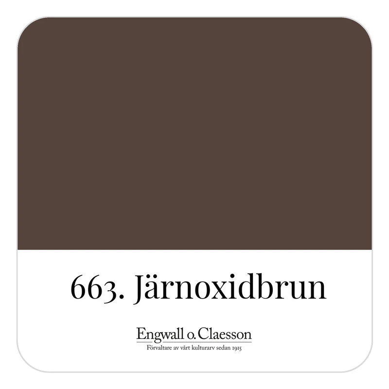 Utvändig Linoljefärg Järnoxidbrun 663 1 L