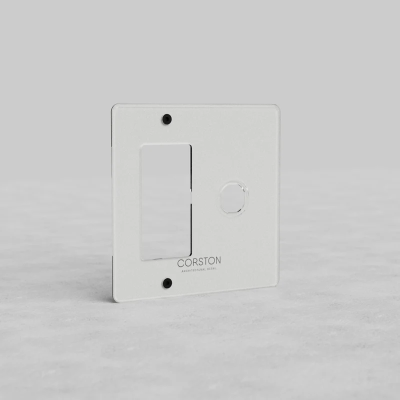 Kew 2G Switch & Outlet Plate - Clear