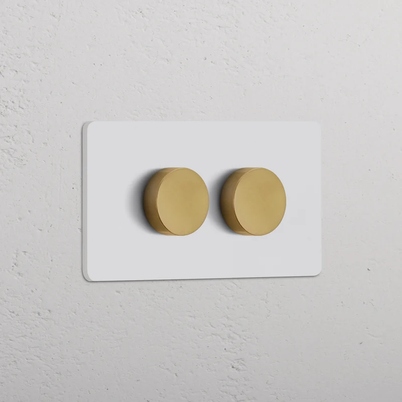 Grove 4-Module 2x Dimmer Switch – Paintable Antique Brass
