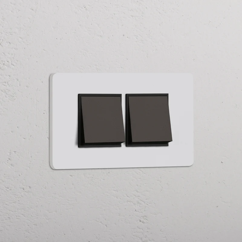 Grove 4-Module 2x Rocker Switch – Paintable Bronze | Black
