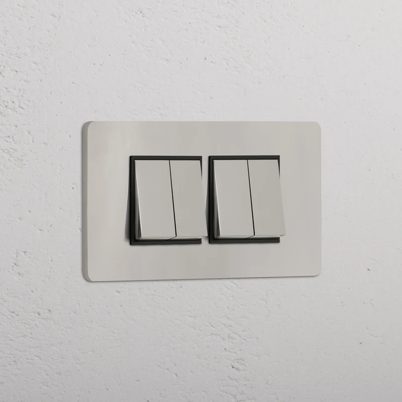 Grove 4-Module 4x Rocker Switch – Polished Nickel | Black