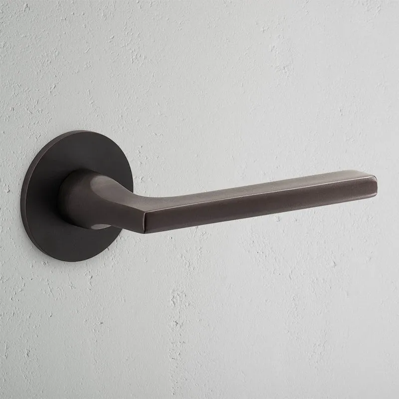 Clayton Flush Unsprung Door Handle (Scandinavian) - Bronze