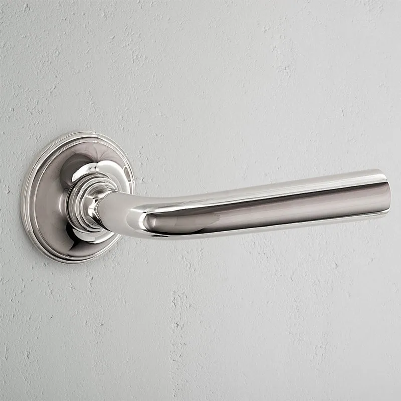 Apsley Unsprung Door Handle (Scandinavian) - Polished Nickel