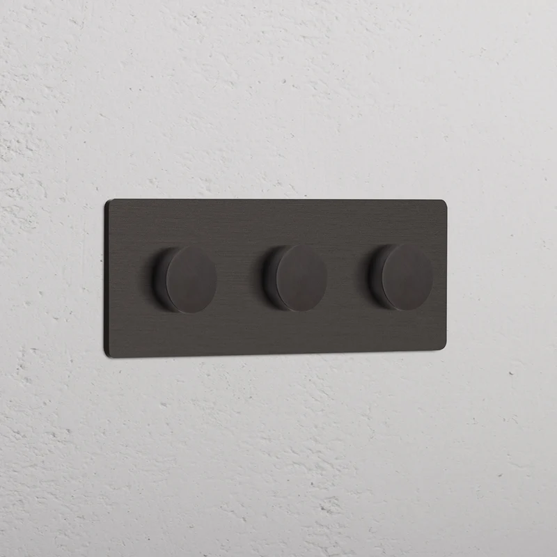 Grove Triple 3x Multiway Dimmer Switch - Bronze