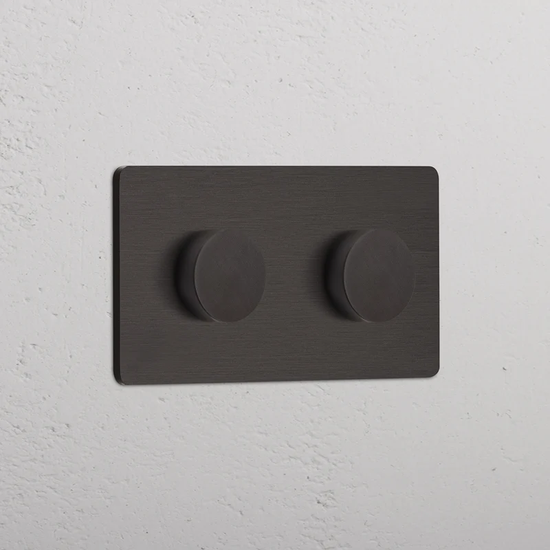 Grove Double 2x Multiway Dimmer Switch - Bronze