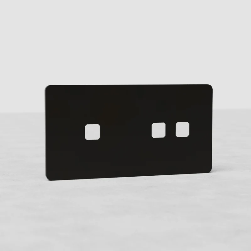 Grove Double 2+1 Switch Plate - Bronze