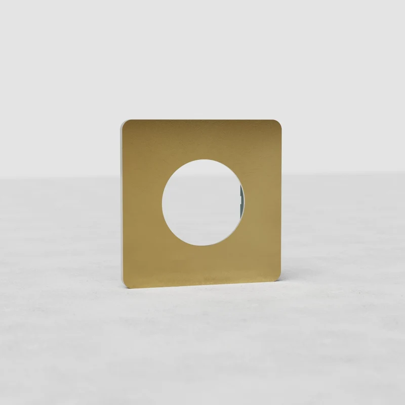 Grove Single Socket Plate - Antique Brass