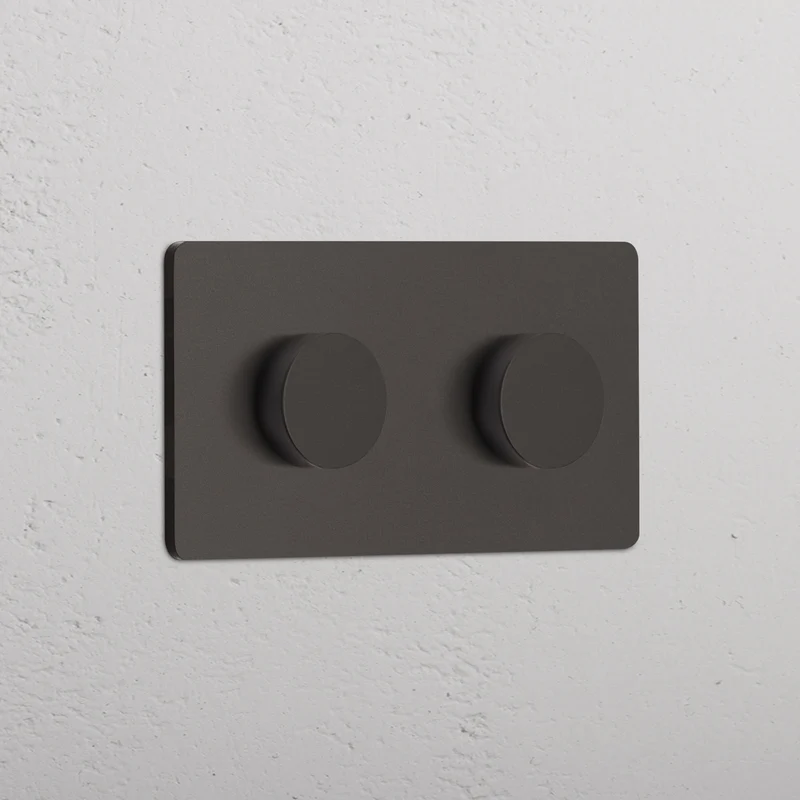 Grove Double 2x Dimmer Switch - Bronze