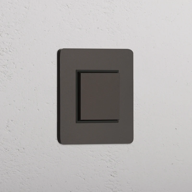 Grove Single Centre Retractive Rocker Switch - Bronze | Black