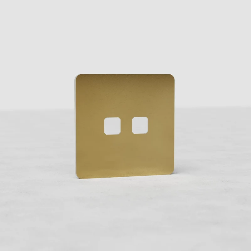 Grove Single 2x Switch Plate - Antique Brass