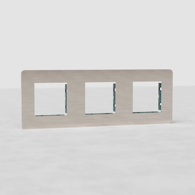 Grove Triple 3x 45mm Module Plate - Polished Nickel