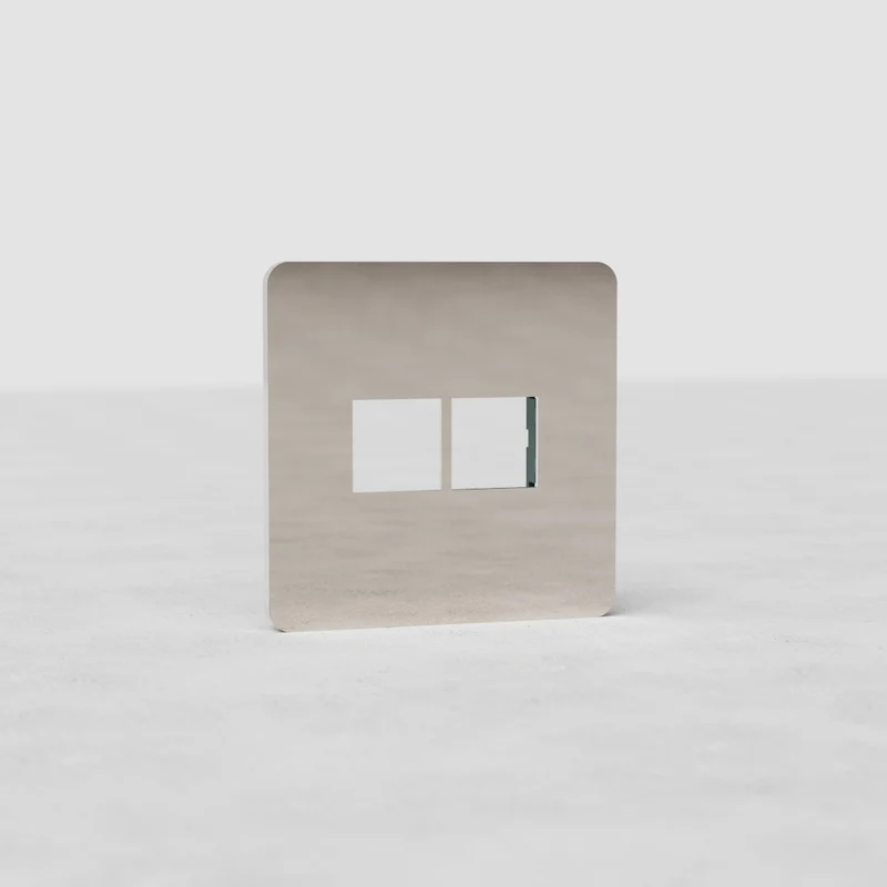 Grove Single 2x Keystone Module Plate - Polished Nickel