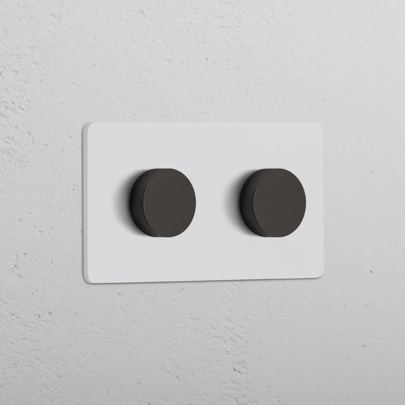 Grove Double 2x Dimmer Switch – Paintable Bronze