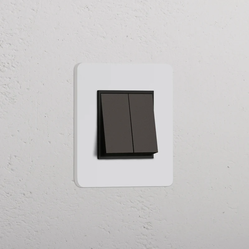 Grove Single 2x Rocker Switch – Paintable Bronze | Black