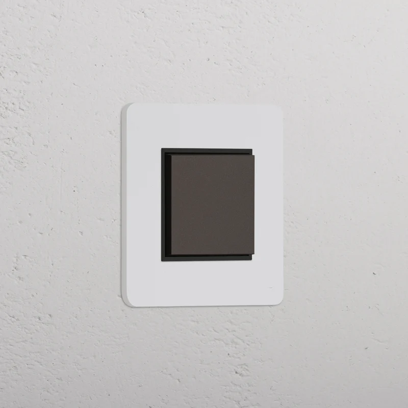 Grove Single Centre Retractive Rocker Switch – Paintable Bronze | Black