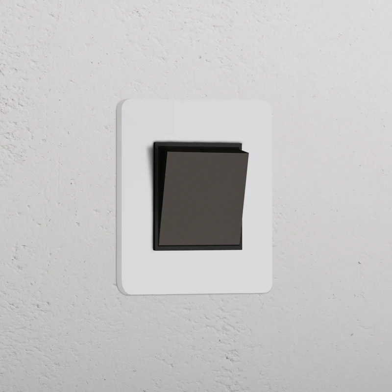 Grove Single Retractive Rocker Switch – Paintable Bronze | Black