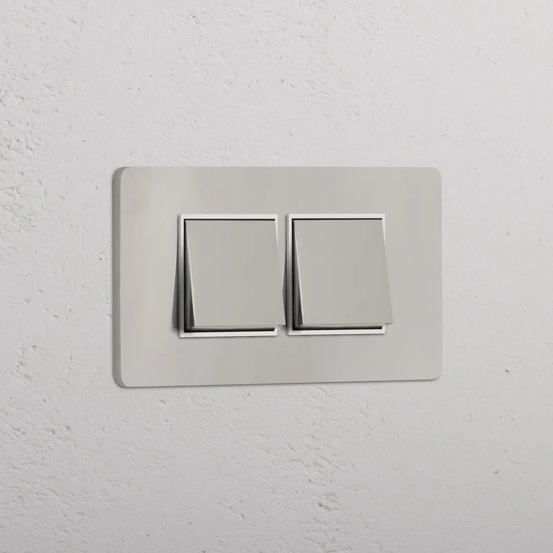 Grove 4-Module 2x Rocker Switch - Polished Nickel | White