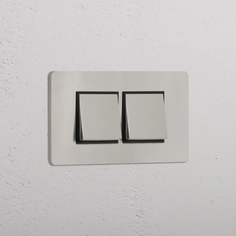 Grove 4-Module 2x Rocker Switch - Polished Nickel | Black
