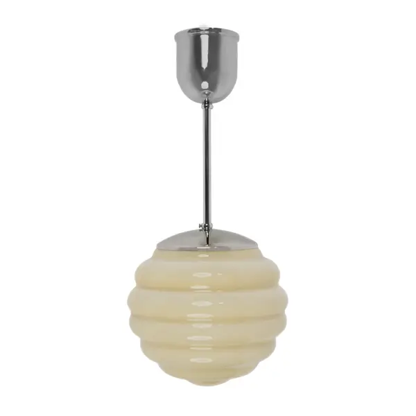 Lampa Bikupa, gul förnicklad kort
