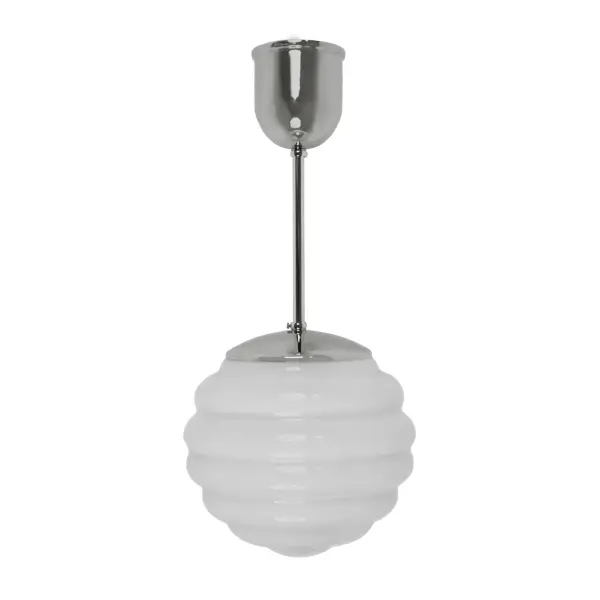 Lampa Bikupa, liten vit förnicklad kort