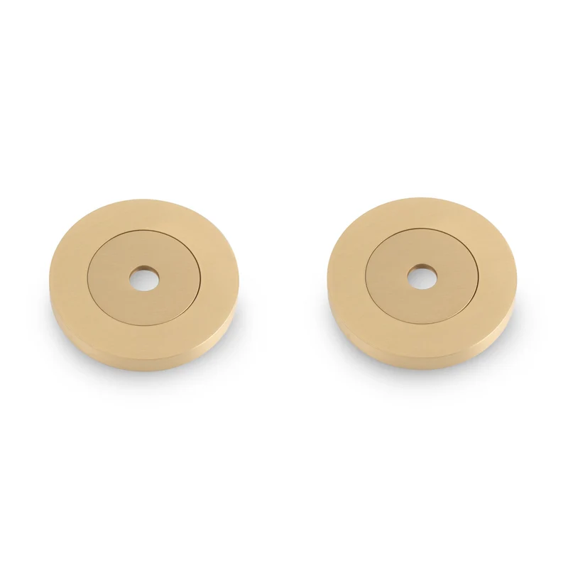Bakplatta Till Pull Bars i Borstad Mässing med Lack (Matcher Spitfire Hammered Pull Bar)