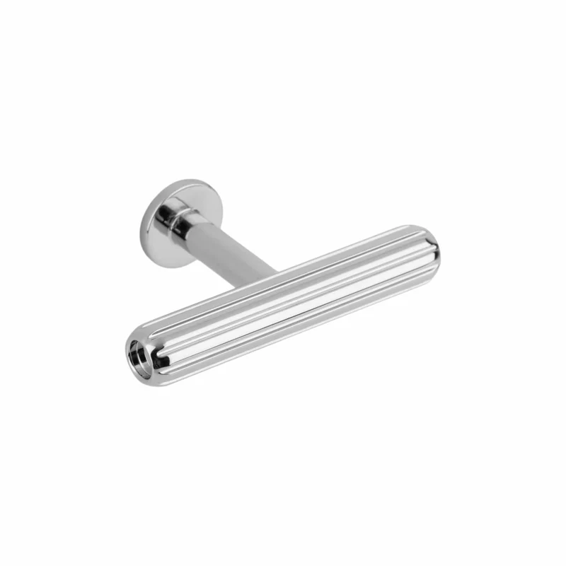 Rille Mini | T-Handtag i Blank Nickelfinish