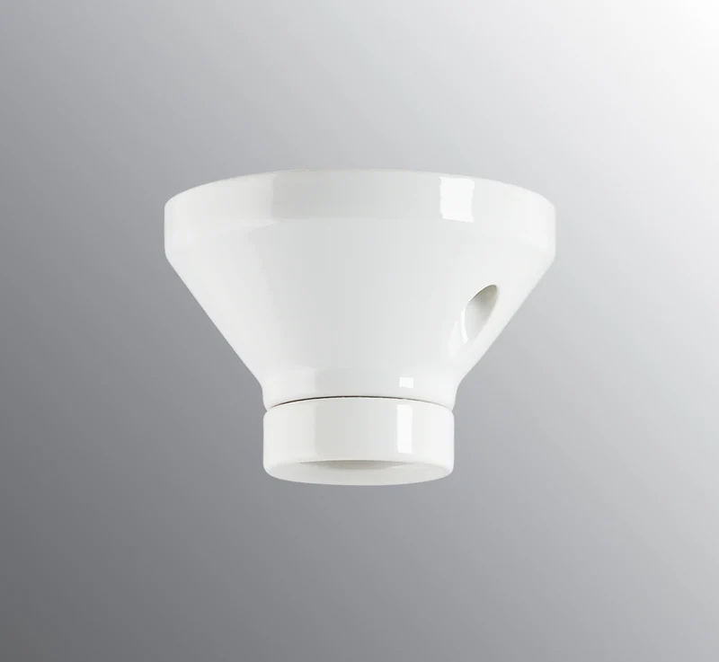 Fotlamphållare 110mm Vit