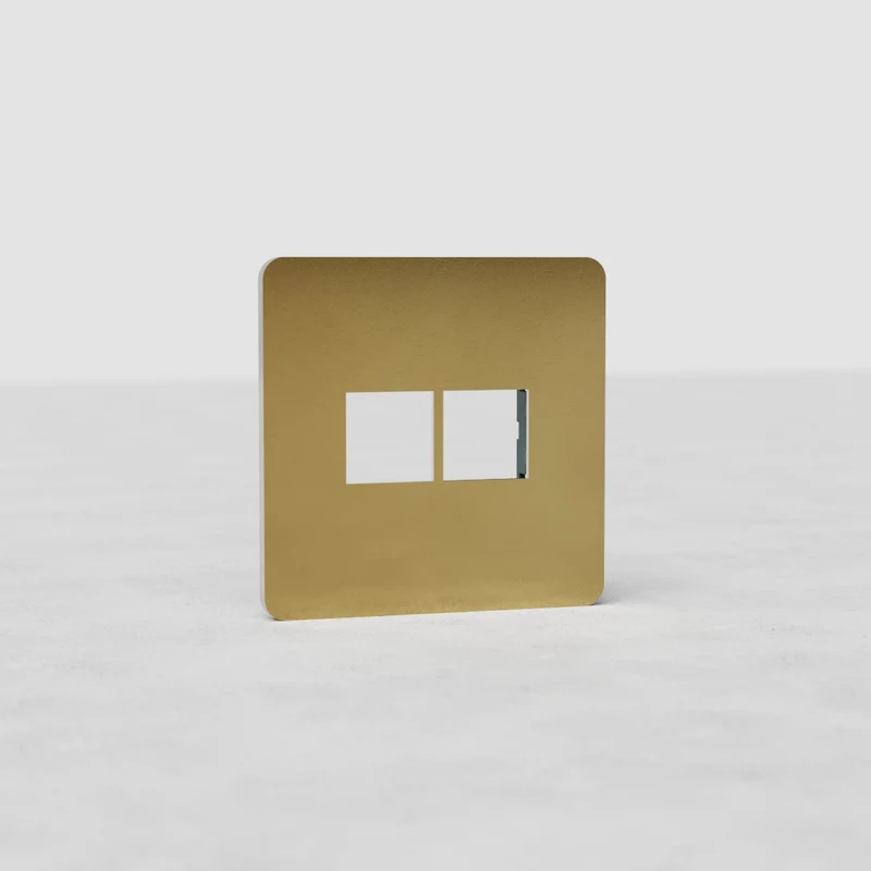 Grove Single 2x Keystone Module Plate - Antique Brass