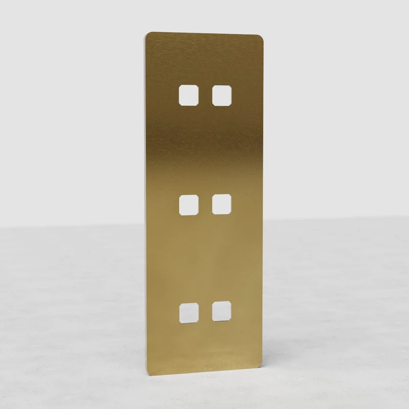 Grove Triple 6x Vertical Switch Plate - Antique Brass