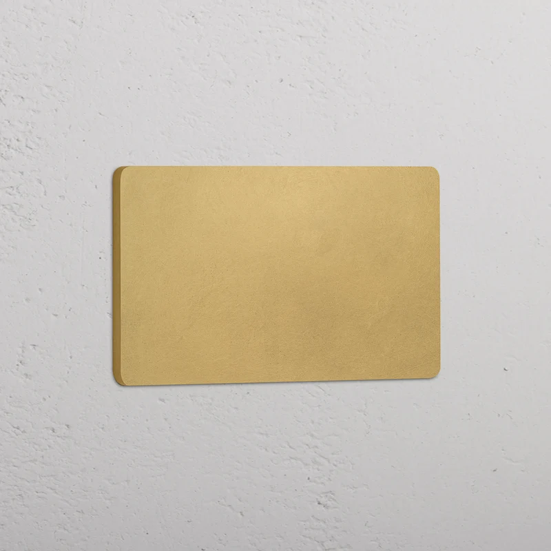 Grove Double Blank Plate - Antique Brass