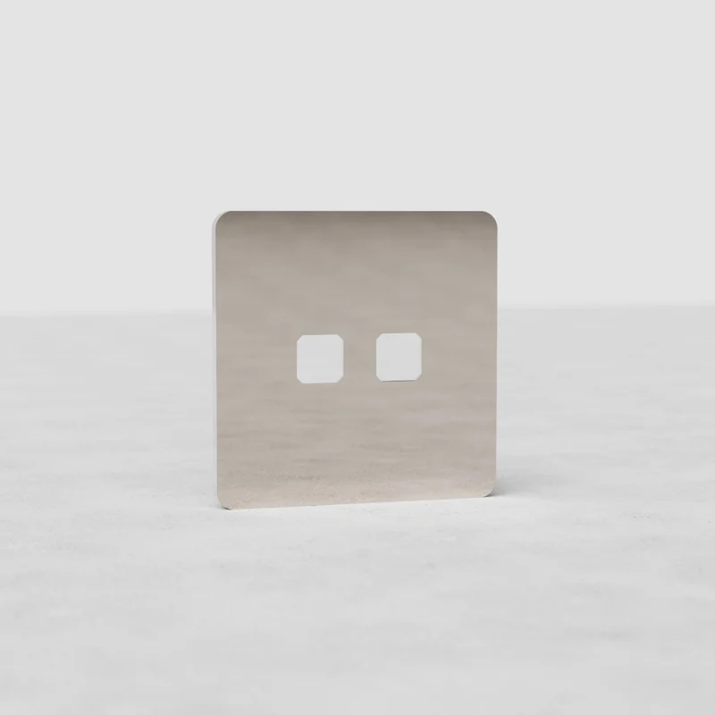 Grove Single 2x Switch Plate - Polished Nickel
