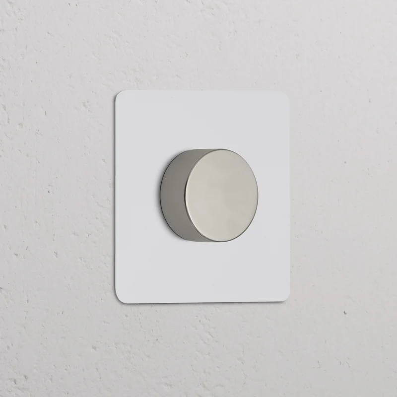Kew Single Dimmer Switch - Paintable Polished Nickel