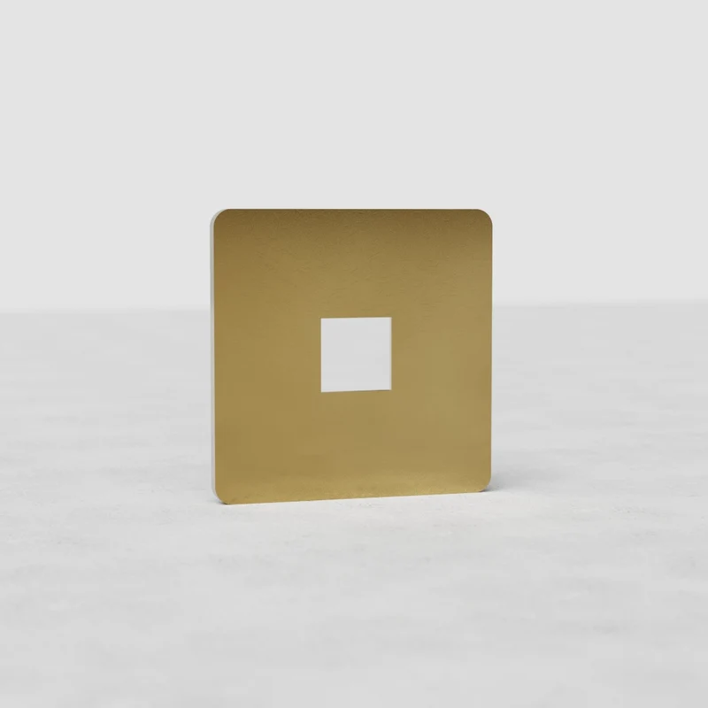 Grove Single Keystone Module Plate - Antique Brass