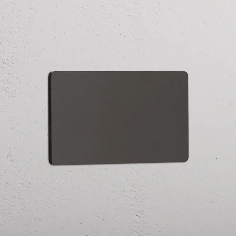 Grove Double Blank Plate - Bronze