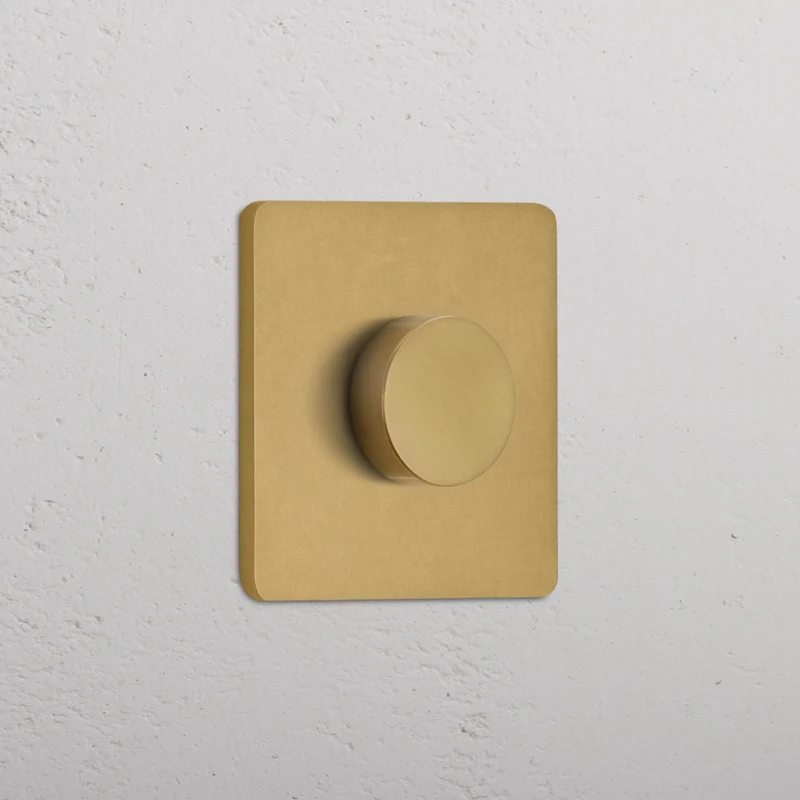 Grove Single Dimmer Switch - Antique Brass